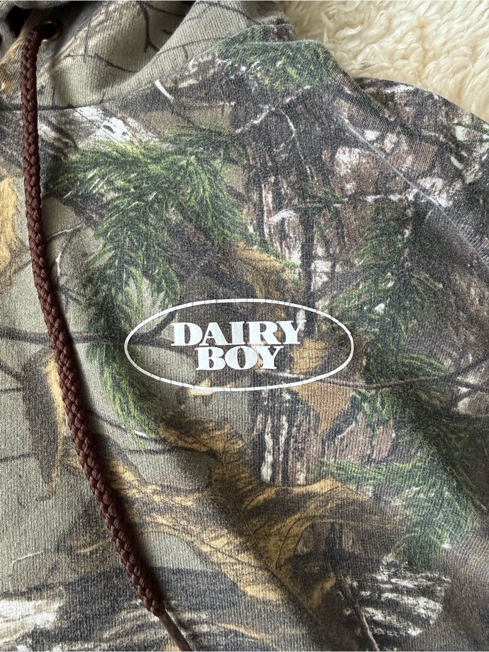 Dairy Boy Woodland Camo Boyfriend Hoodie - Picture 2 of 5